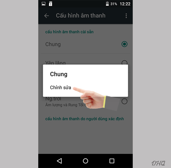 Chọn chỉnh sửa